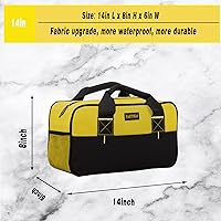 Vista 2 de FASTECH Bolsa de herramientas con cremallera de 14 pulgadas, pequeña bolsa de herramientas de boca ancha, bolsa organizadora de herramientas