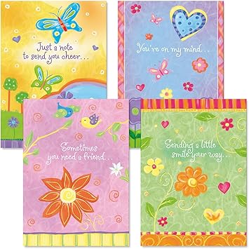 Current Thinking of You Cards Religious with Envelopes - Assortment of 8 Greeting Cards, 4 Designs, Large 5" x 7" Christian Thinking of You Cards