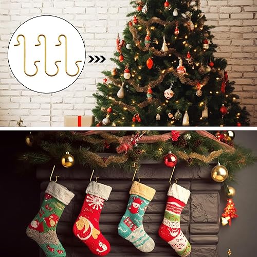 Miniatura 7 de Paquete de 100 ganchos para adornos, ganchos para adornos de Navidad, ganchos para adornos de Navidad, ganchos de alambre de metal, ganchos para