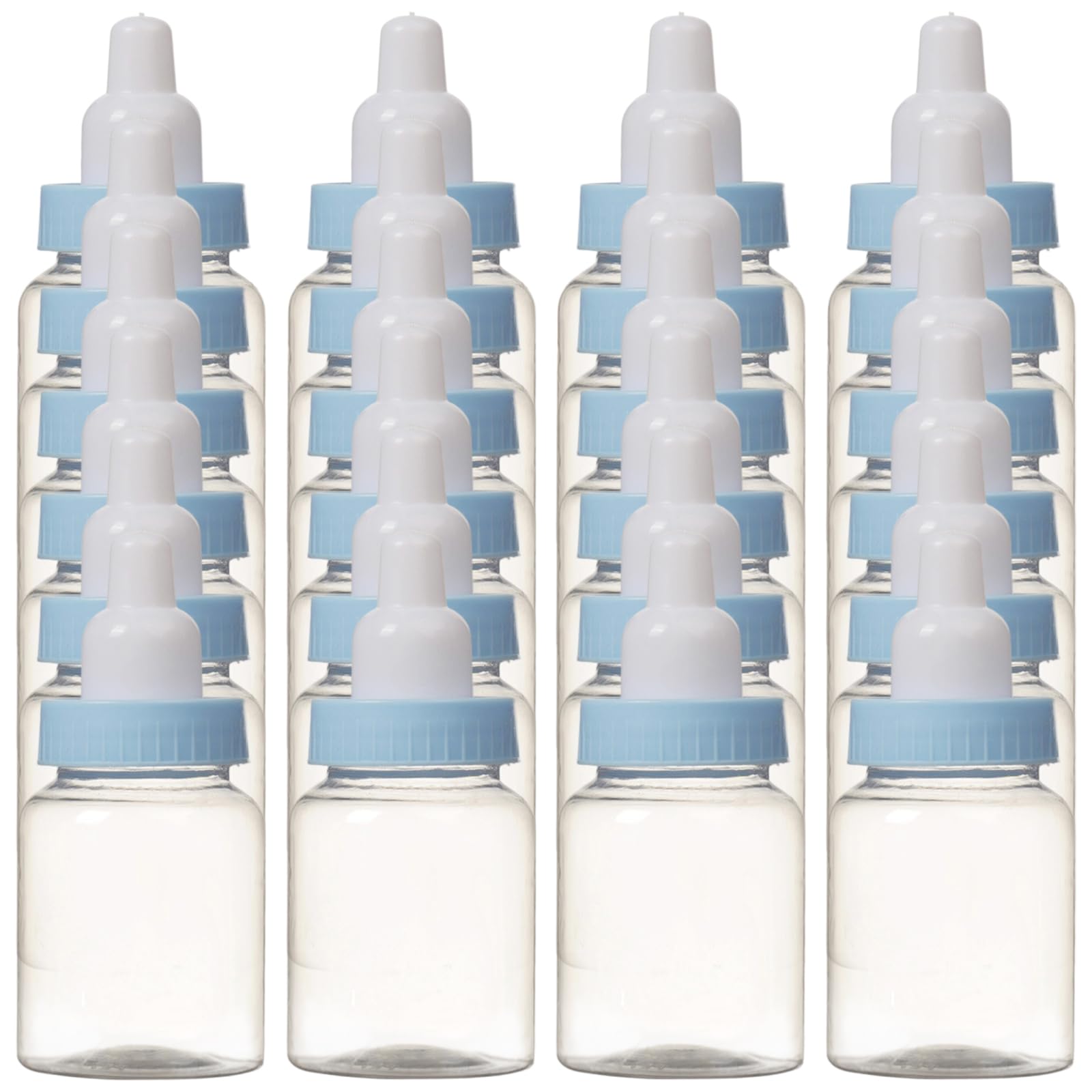 Hbbgdiy 24Pcs Baby Shower Bottles 3.5x1.6in Clear Plastic Mini Baby Bottles Fillable Candy Containers Party Favors Decorations for Newborn Shower Birthday