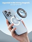 Lamicall Support magnétique de l'anneau de téléphone à doigt - Support de sonnerie de téléphone magnétique pour MagSafe, Support de poignée d'anneau d'aimant pour iPhone 17 16 15 14 13 12, Pro, Pro Max, Mini, Air pour accessoires Magsafe, Misty Black