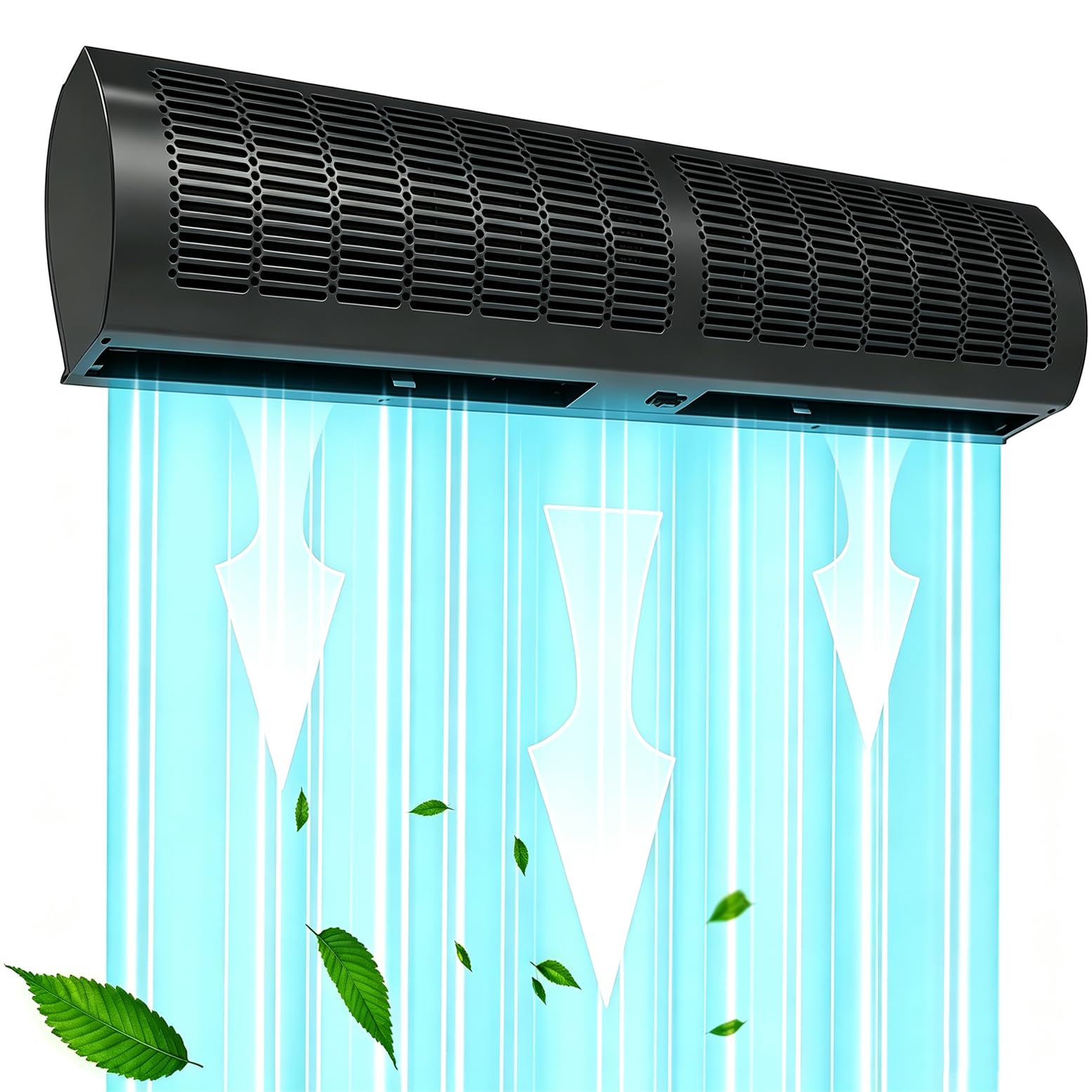 GYQSSD Over Door Fan Air Curtain Fan 90cm/35.4In-Black