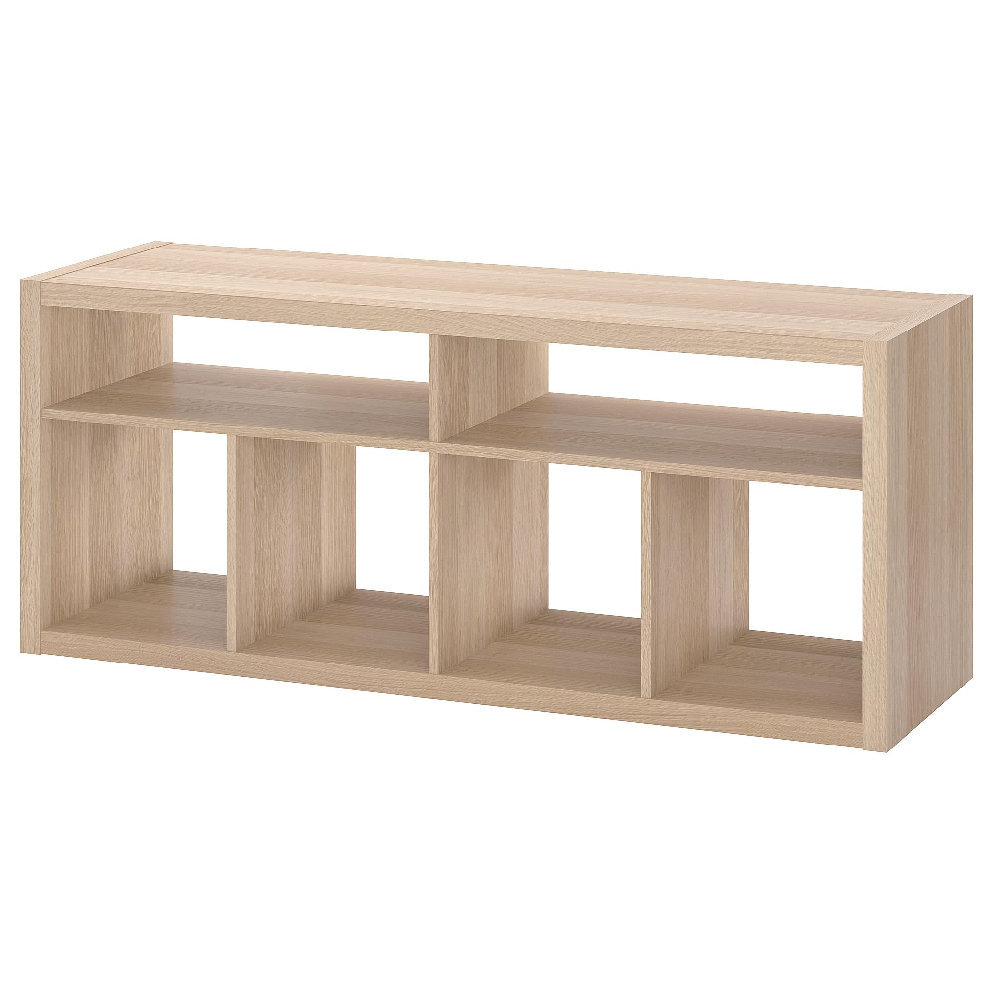 Meuble banc TV Kallax ProTuning effet chêne blanc 147 x 60 cm avec rangement de salon