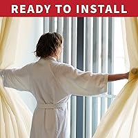 Vista 90 de Sapphire Home - Paneles de cortina (2 unidades), cortinas translúcidas de 54” x 84” (108” de ancho en total), paneles de gasa para dormitorio, sala