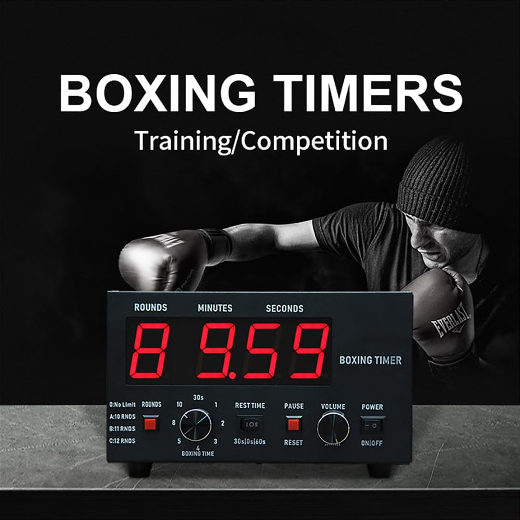 Intervall-Timer mit Summer und LED-Display für Zuhause, Garage und Outdoor-Workouts