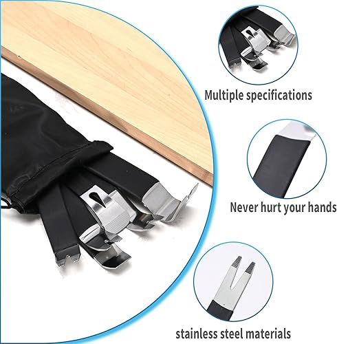 Miniatura 4 de Saihisday 6 herramientas de extracción de pavimentadoras de patio, herramienta extractora de pavimentadora de acero inoxidable, herramienta de