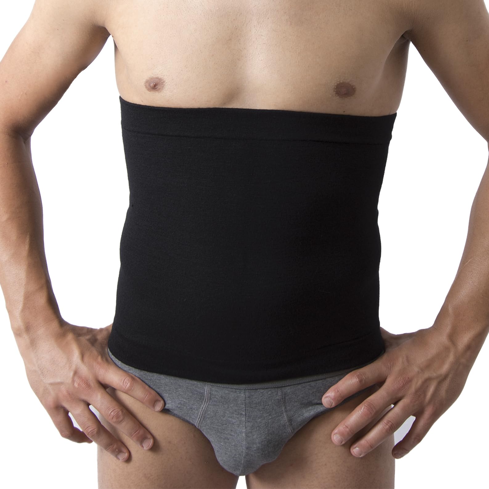 Beman 557 – Merinowoll‑ und Baumwoll‑Bauch‑ und Rückenbandage, elastische wärmende Bauch‑ und Lendenstütze, hypoallergen, H.31 cm (Weiß, 1)