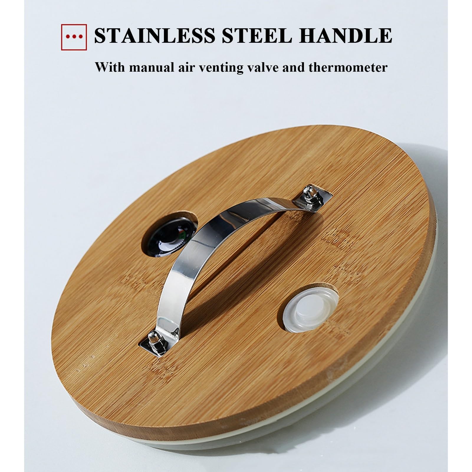Distributore di bevande in vetro, distributore di bevande fredde con rubinetto e supporto in legno, coperchio in legno con maniglia in acciaio inossidabile, per feste, bar, ristoranti (oro, 5L)