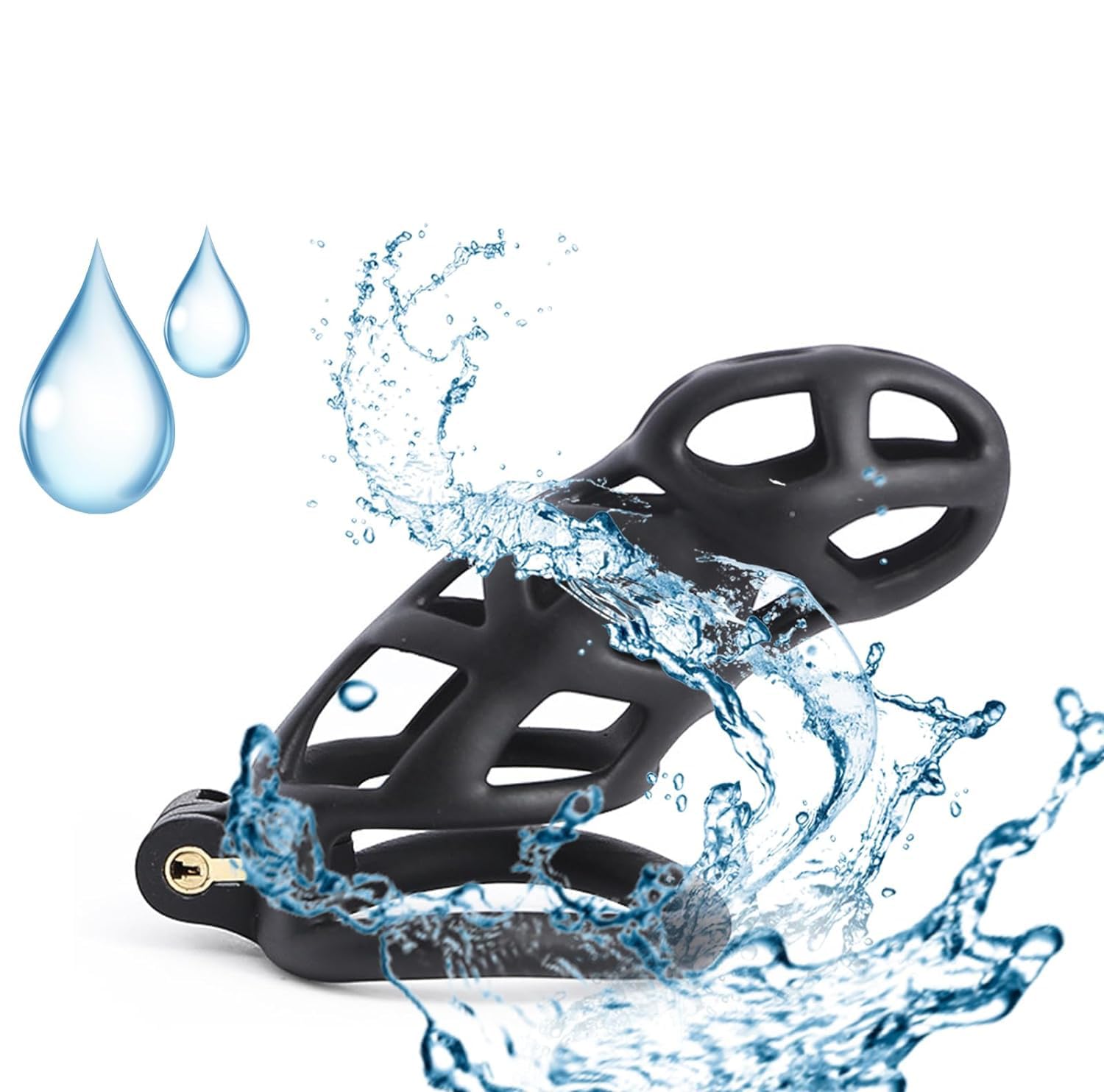 Support léger en résine structure 3D anti-chute antivol Sangle secondaire complémentaire 4 boucles F408