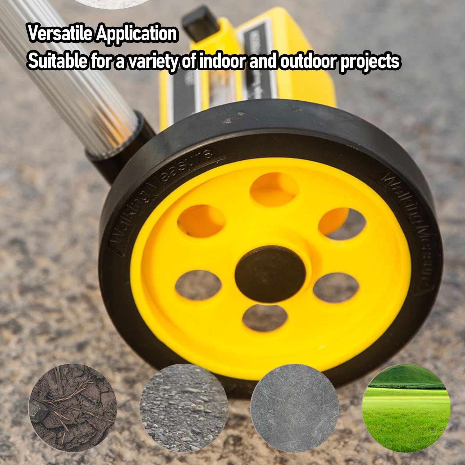 Roue De Mesure De Distance, 9999.9 M Roulette De Mesure Pliable Odometre A Roue Decametre, Télescopique Roue De Mesure Métriques Mesure De Roulement, RéInitialisation D'Un Bouton