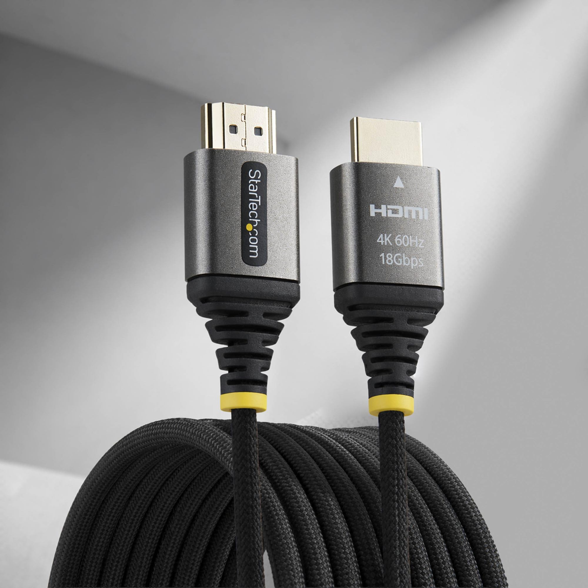 StarTech - Cable HDMI de alta velocidad certificado de alta velocidad, ultra flexible, 4K 60Hz/1440p 144Hz con HDR10/ARC, 18Gbps, cable HDMI trenzado de alta flexibilidad