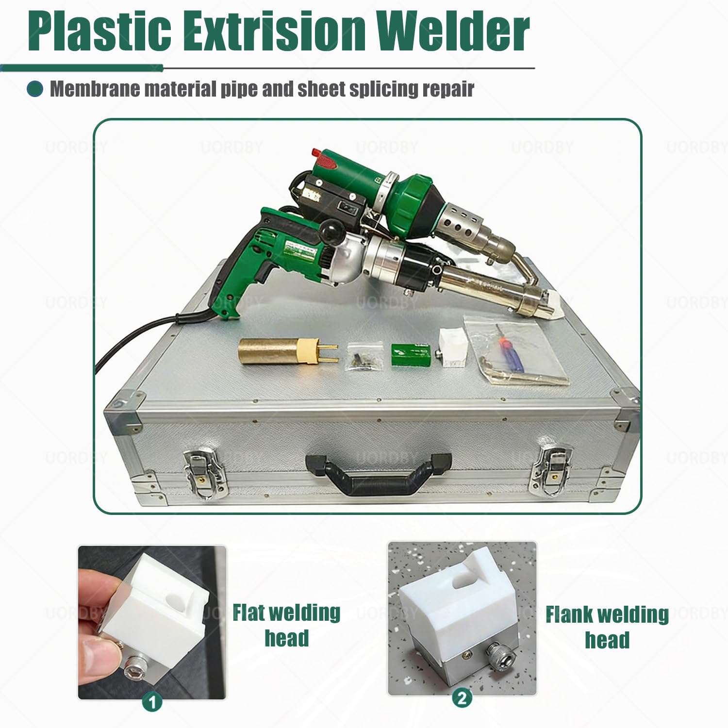 Máquina de Soldadura portátil para plásticos con Mecanismo de Doble Calentamiento para PP, HDPE y LDPE. Máquina de Soldadura por extrusión eficiente para geomembranas y Cubiertas