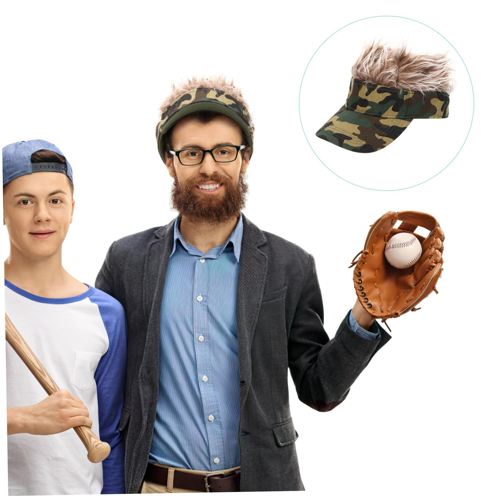 Healeved Béisbol Unisex Peluca Deportiva para Actividades Aire Cómodo para Hombres y Mujeres
