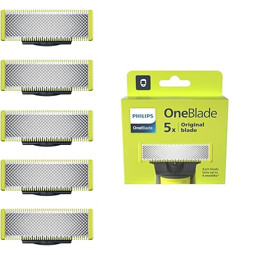 Immagine del prodotto Philips OneBlade 5 Lame di Ricambio in Acciaio Inossidabile per Rifinire, Tagliare e Radere, Compatibili con Tutti i Manici OneBlade (modello QP250/50)