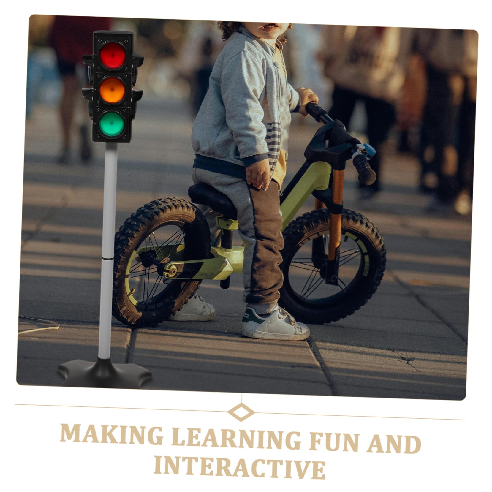 Giocattolo Semaforo Educativo per Bambini, Luce di Segnalazione Stradale in Plastica Sicura 72 Cm, Set da Gioco per Riconoscimento Traffico e Apprendimento Precoce in Classe e a Casa