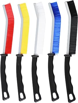 Hard Bristle Crevice Cleaning Brush, 5 Pack Gap Brush for Kitchen Bathroom