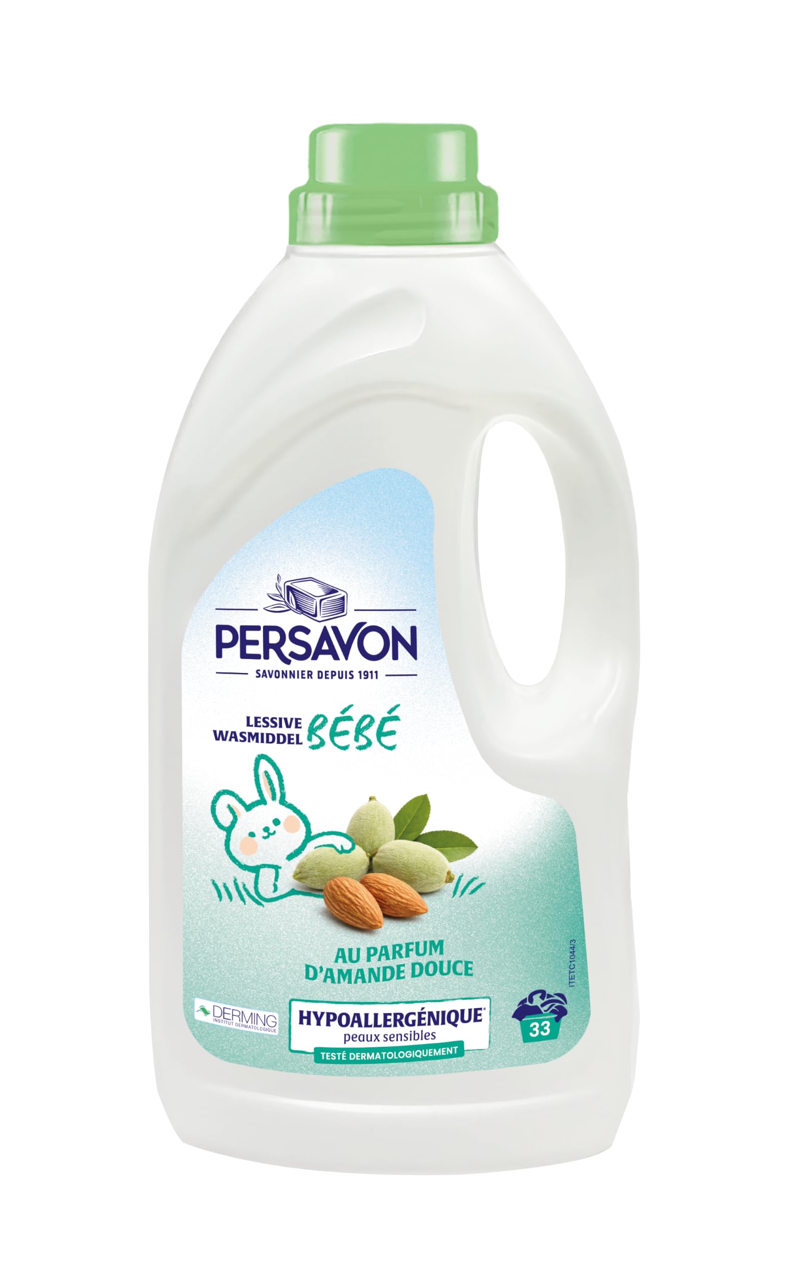 Persavon - Lessive Bébé au parfum d'Amande Douce 33 Lavages 1500 ml