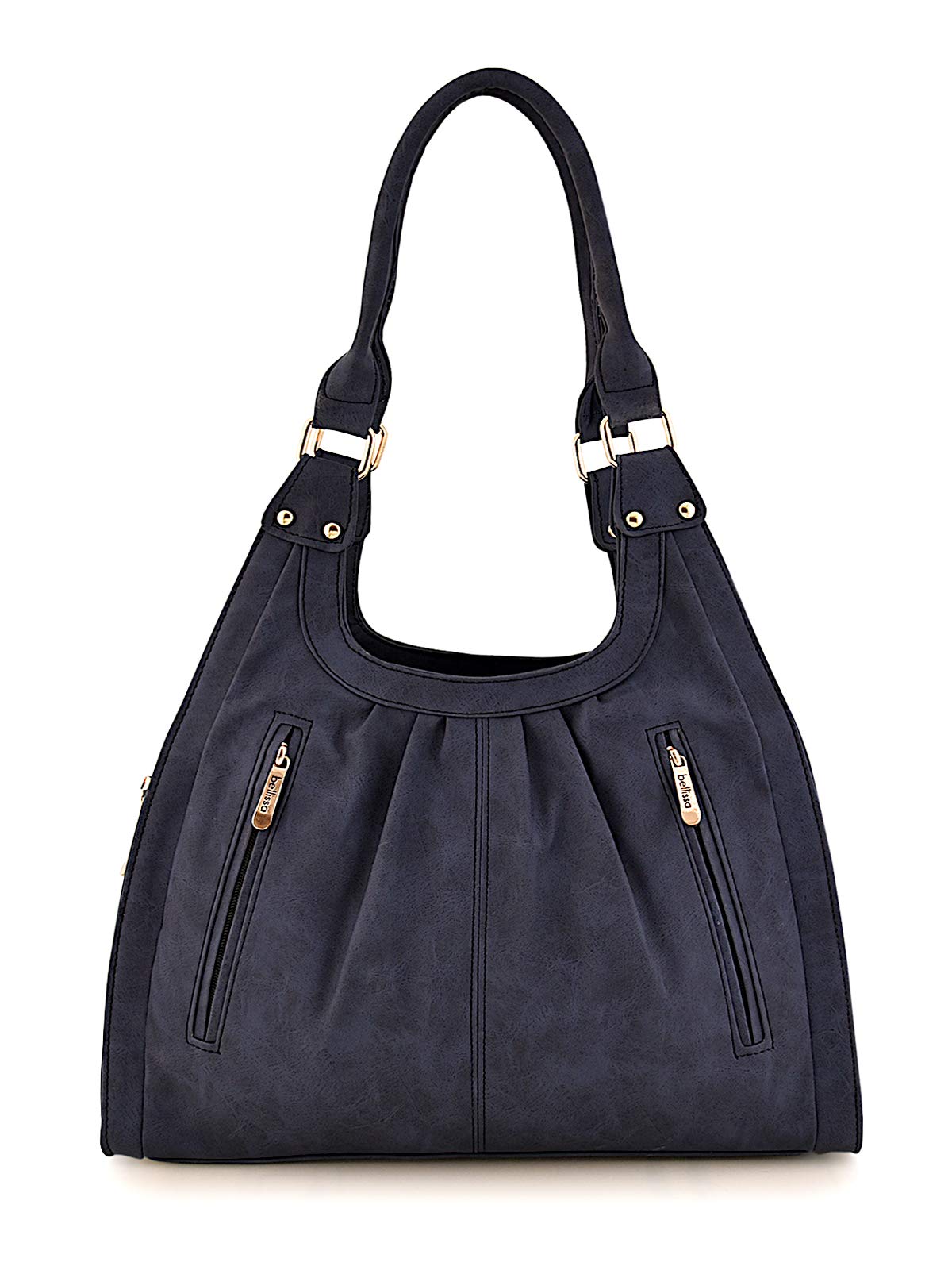 BELLISSA Pu Leather Hobo Bag For Women Pu Leather Western Handbag For Women Half Moon Shoulder Bag Dual Zipper Compartment Stylish Designer, Blue (B08DP1SCLG) Amazon Price History, Amazon Price Tracker