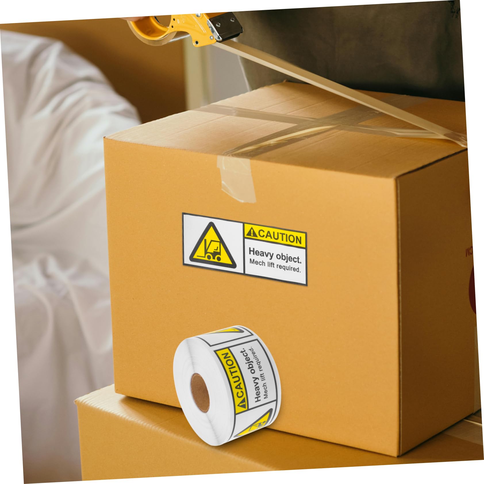 2rollen Roll Verpackungsetiketten Caution Heavy Labels Aufkleber Für Umzüge Lager Und Versand Große Haftetiketten Für Übergewicht Selbstklebend