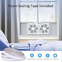 Vista 4 de shinic Ventilador de ventana doble con 2 mandos a distancia