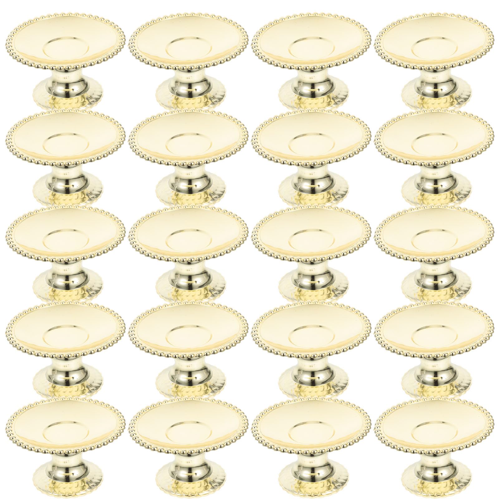 Présentoir à cupcakes doré pour table de fête et buffet de mariage chic de 24 pièces