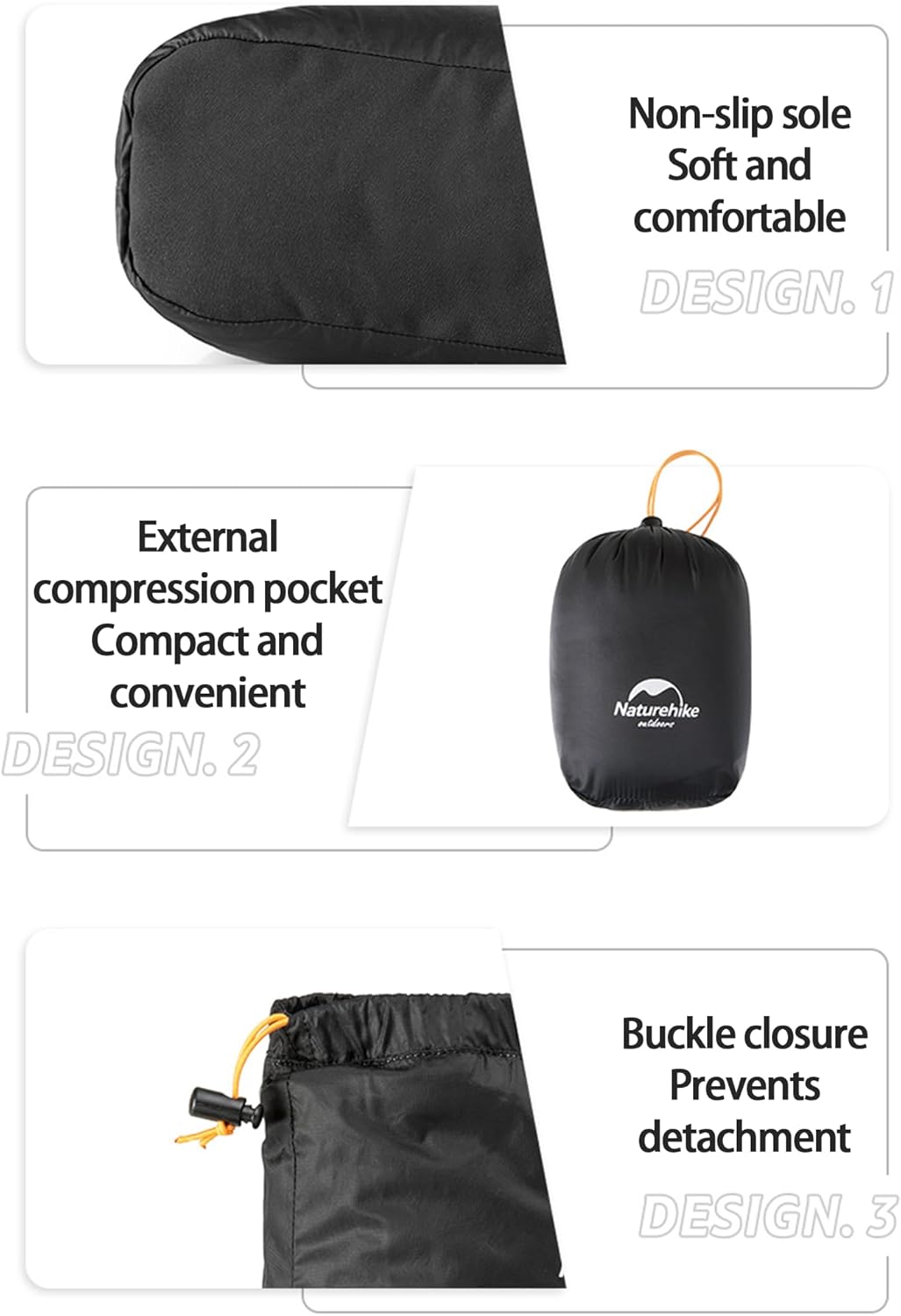 Naturehike Ultralight Winter Duck Down Booties, Camping Warm & Cozy Down Sleeping Socks for Men & Women, Down Filled Slipper Boots with Storage Bag - Image 5