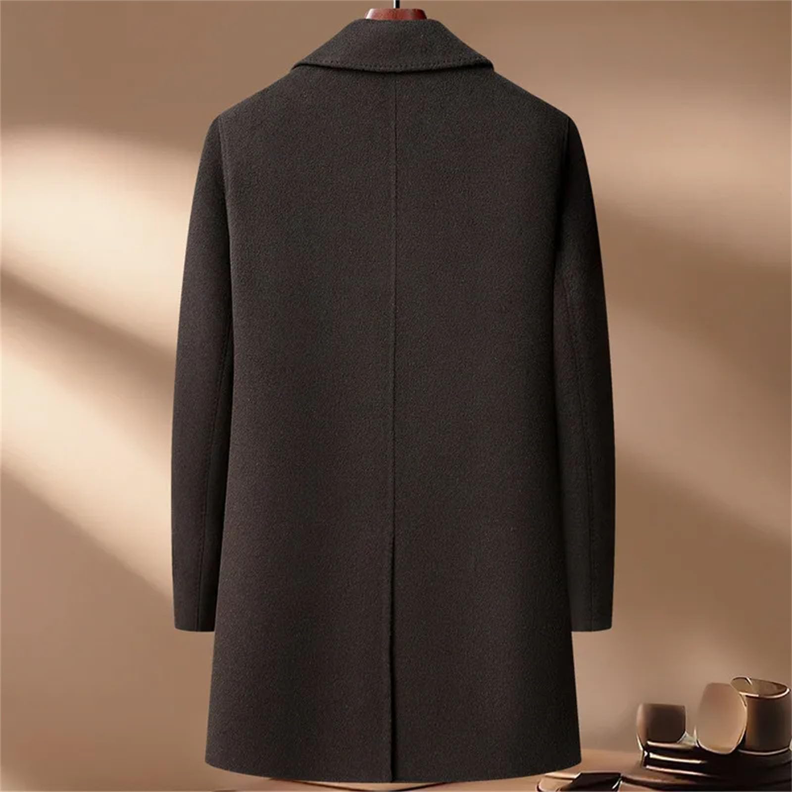 Cappotto da uomo caldo 100% lana cappotto staccabile piumino fodera invernale top cappotti di lana capispalla giacche ispessite
