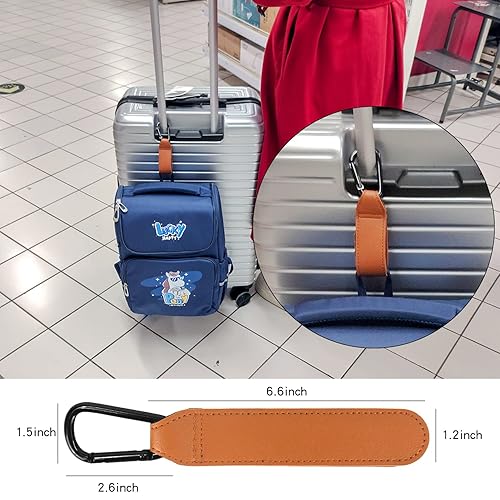 Miniatura 7 de Ganchos para cochecito para colgar bolsas y ir de compras clips universales de cuero de primera calidad para bolsas de pañales bolsas de compras de