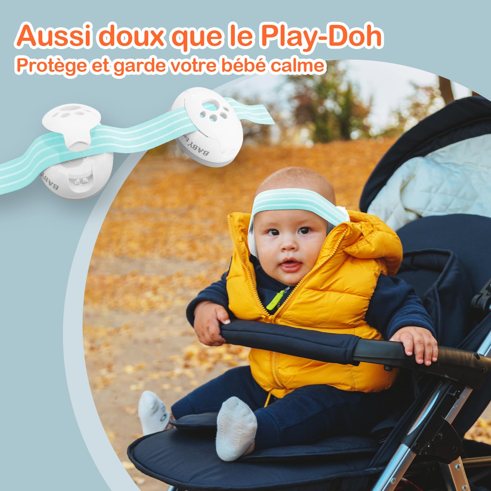 ZOHAN 001 Casque Anti Bruit Bébé, Protection Auditive Confortable pour Bébés Jusqu'à 36 mois, Certifié CE - SNR 23dB pour Les fêtes, voyages, feux d'artifice, Concert