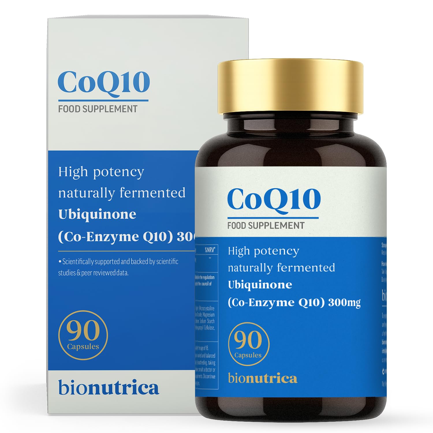CoQ10 300mg Ubiquinone – High Strength, Naturally Fermented Coenzyme Q10 for Heart, Energy & Antioxidant Support – Vegan & Traceable Ingredients – 90 Capsules – GMP Certified