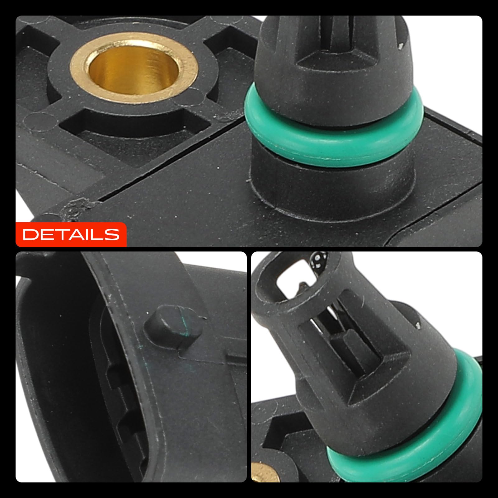 Frankberg Sensore pressione differenziale Pressione gas di scarico 4-Poli Compatibile con Corsa D S07 500 312 Freemont 345 Corsa E X15 159 939 Replace# 93171176