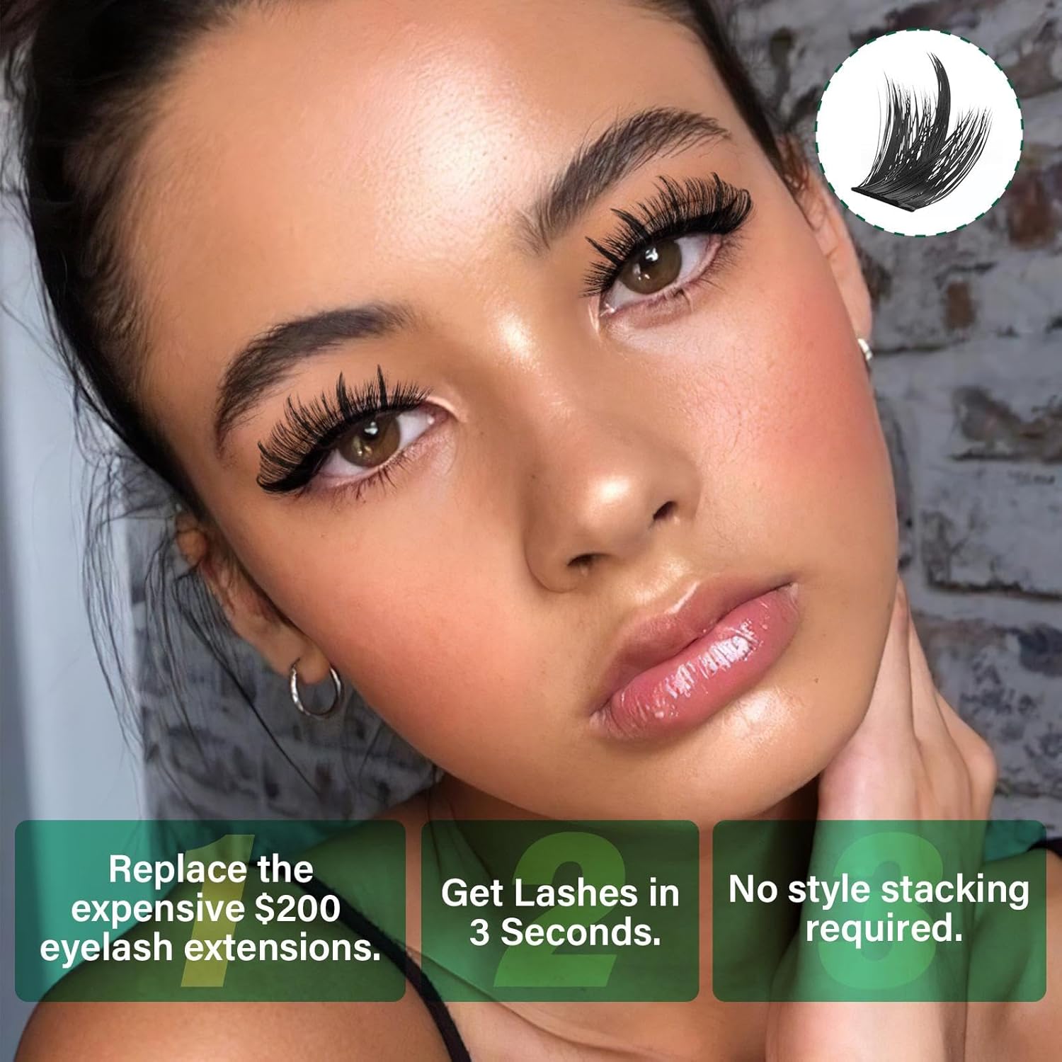 KEYYOU Manga Lash Clusters Kit StarrlNight 200D Wet Lash Look Anime Lash Clusters with Clusters Lash Glue 12-20mm Wispy Fairy Fluffy Individual Lashes Kit for Cosplay Daily Makeup DIY at Home