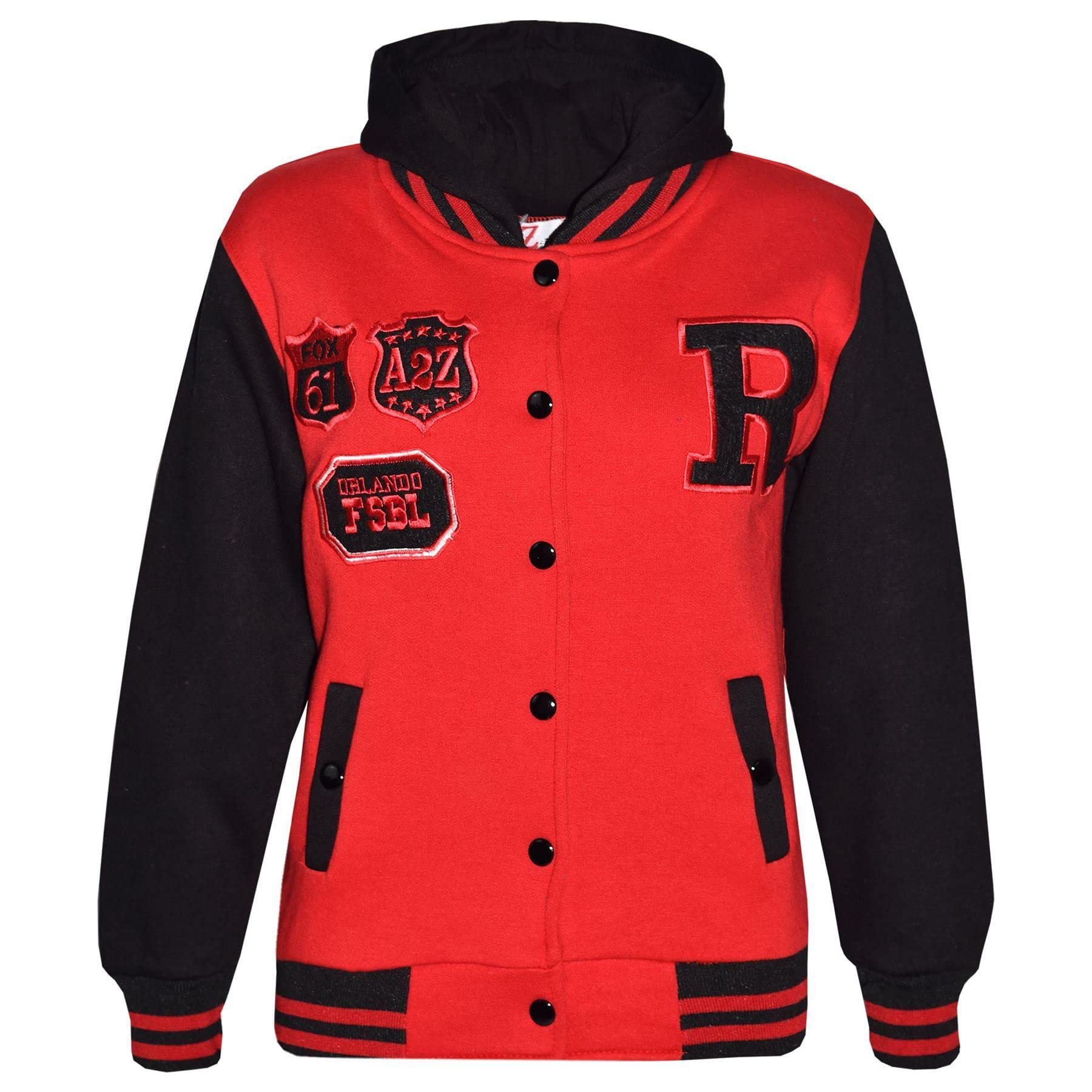 A2Z 4 Kids Survêtement de baseball unisexe pour filles et garçons R Fashion Fox et NYC Sweat à capuche avec jogging B.B Contrast Jacket Ensemble à manches longues pour enfants de 2 à 13 ans