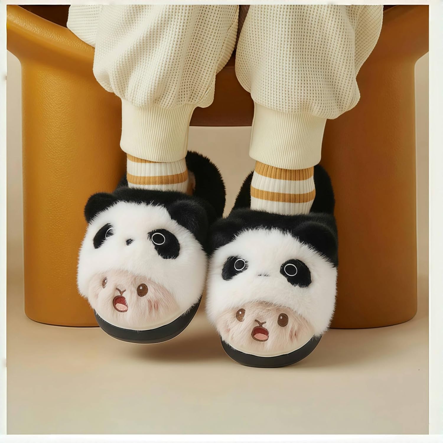 TXJ Sports Kids Slippers for Girls Boys Warm Fleece Winter House Slippers Cute House Shoes Indoor Outdoor