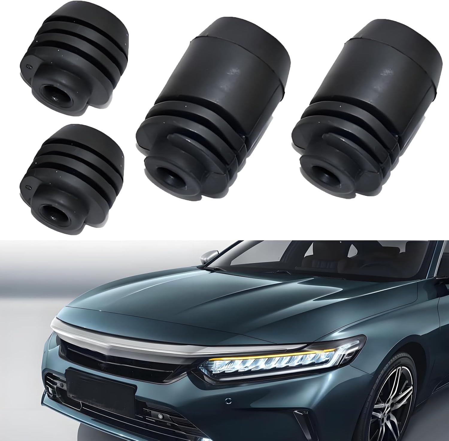Honda CRV Odyssey City Fit Car Door Hood Stoper Rubbers - 4Pcs Hood Stoper Cushion Bumper Stoppers Buffer Rubber Pad