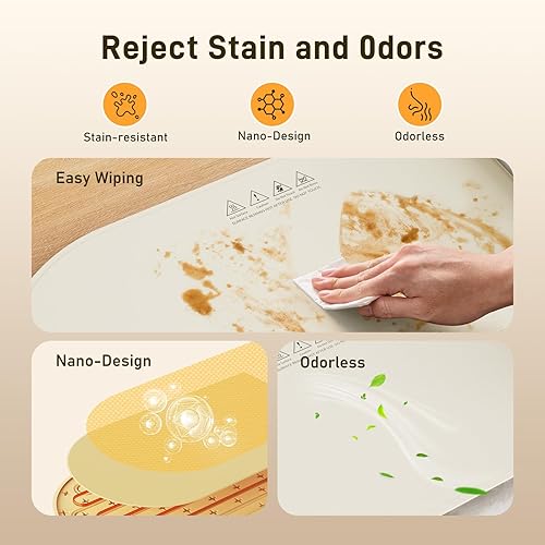 Miniatura 3 de Tapete de calentamiento de alimentos  Bandeja de calentamiento eléctrico de calentamiento rápido 5s con 8 ajustes de temperatura, fácil de limpiar,