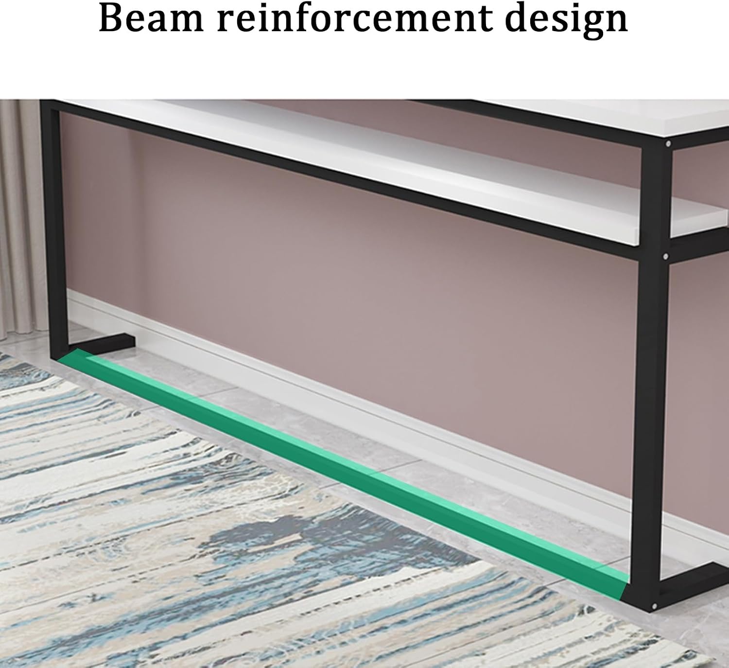 Console Table, Living Room Sofa Back Shelf, with 2-Tier Open Shelves, Simple Modern Style, Suitable for Living Room, Narrow entryway Table Against The Wall(White,39.3x39.3/100x100cm)