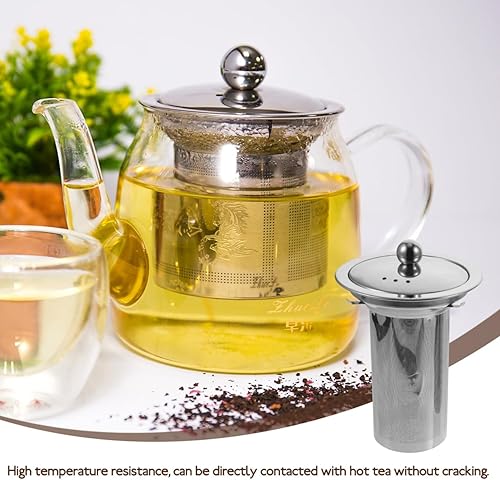 Miniatura 4 de HEMOTON Infusores de té para té suelto 2 coladores de té de acero inoxidable, malla fina, difusor de té, tetera, reemplazo de cesta de té para tazas