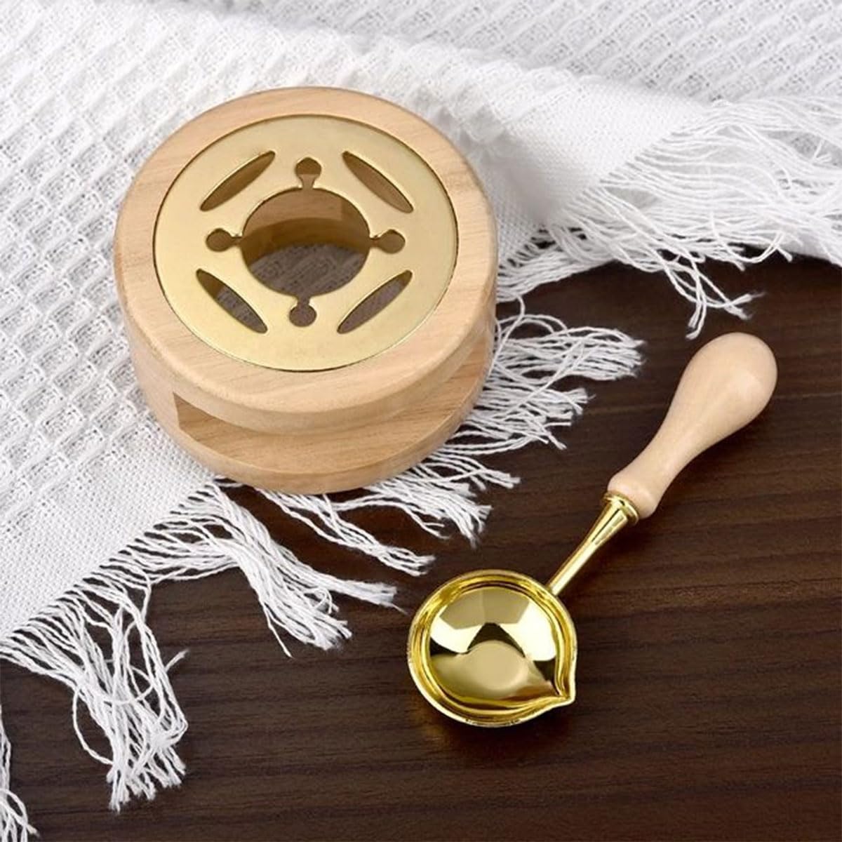 Kit de Cachet de Cire, Tampon Cachet de Cire, Cuillère à Fondre, 10 Styles