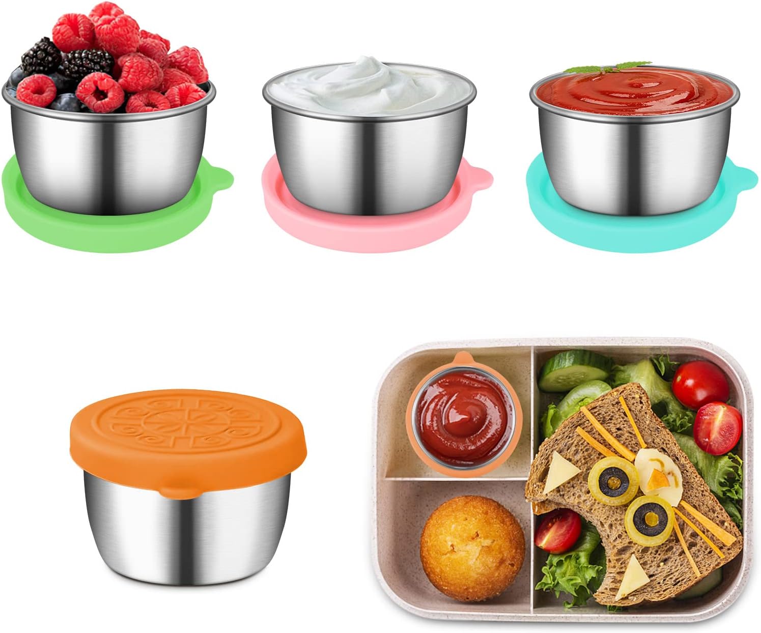 Weinsamkeit Récipient Sauce Salade, 6 Pcs 50ML Petit récipient avec ...