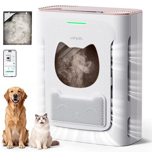 uahpet Pet Air Purifier H13 HEPA (White+Pink)