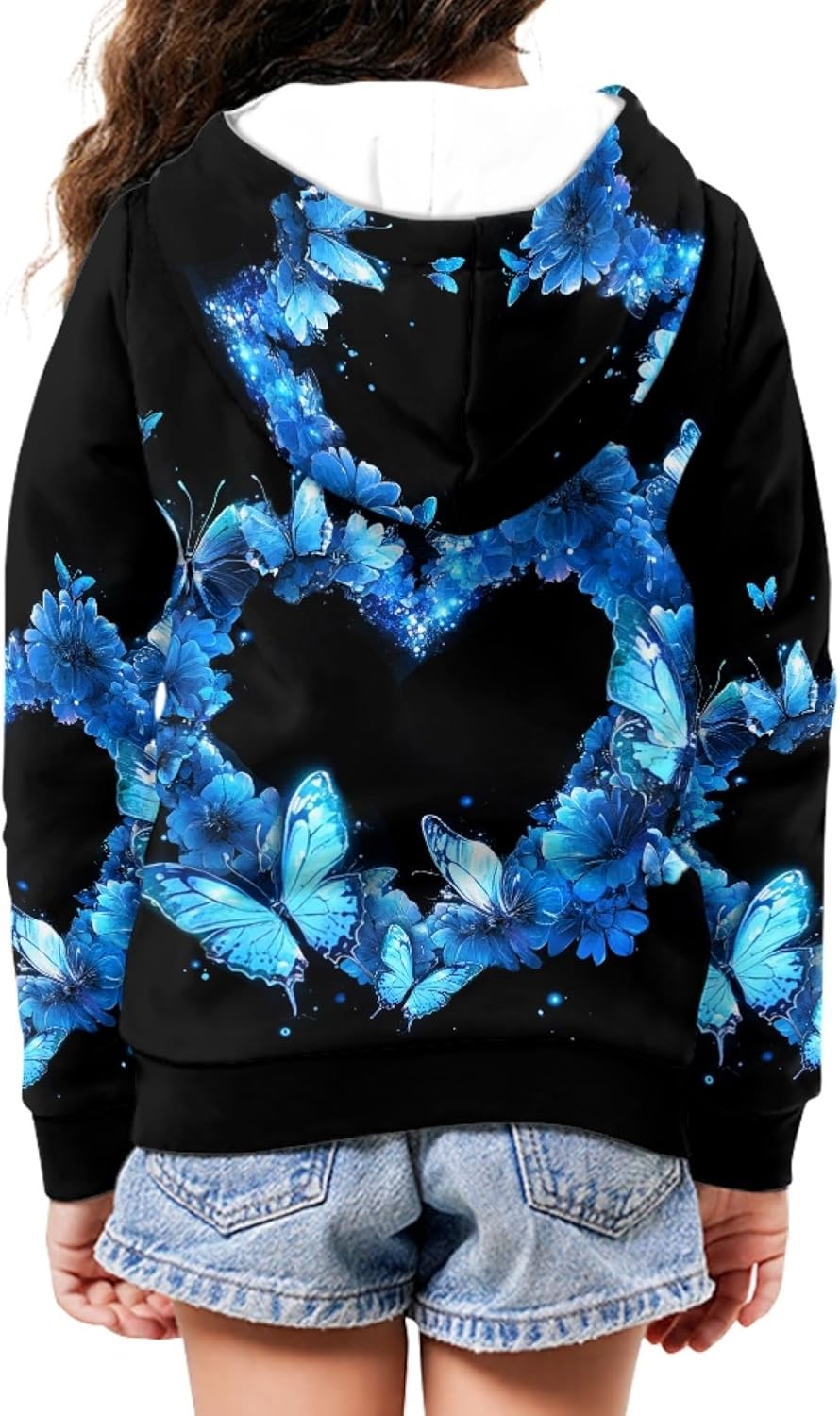Girls Hoodie Long Sleeve Hooded Sweatshirt Lightweight Casual Sweatshirt Jacket Oversized Zip Up Animal Hoodie