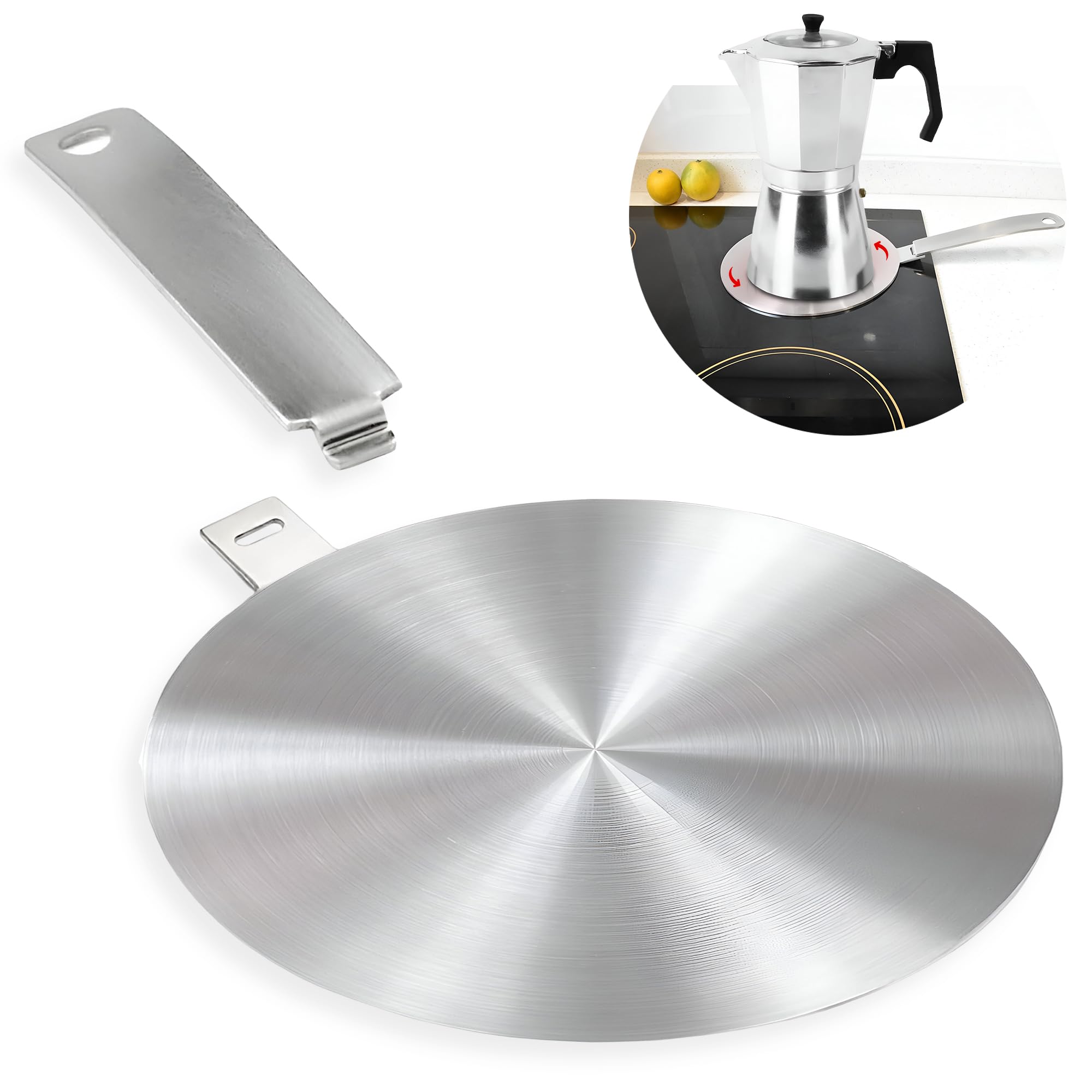 Adaptador Inducción Cafetera de 14 cm para Cafetera otros ultencillos de Acero Inoxidable | Adaptador Vitro Induccion Adaptador para Induccion Adaptador Vitroceramica Inducción