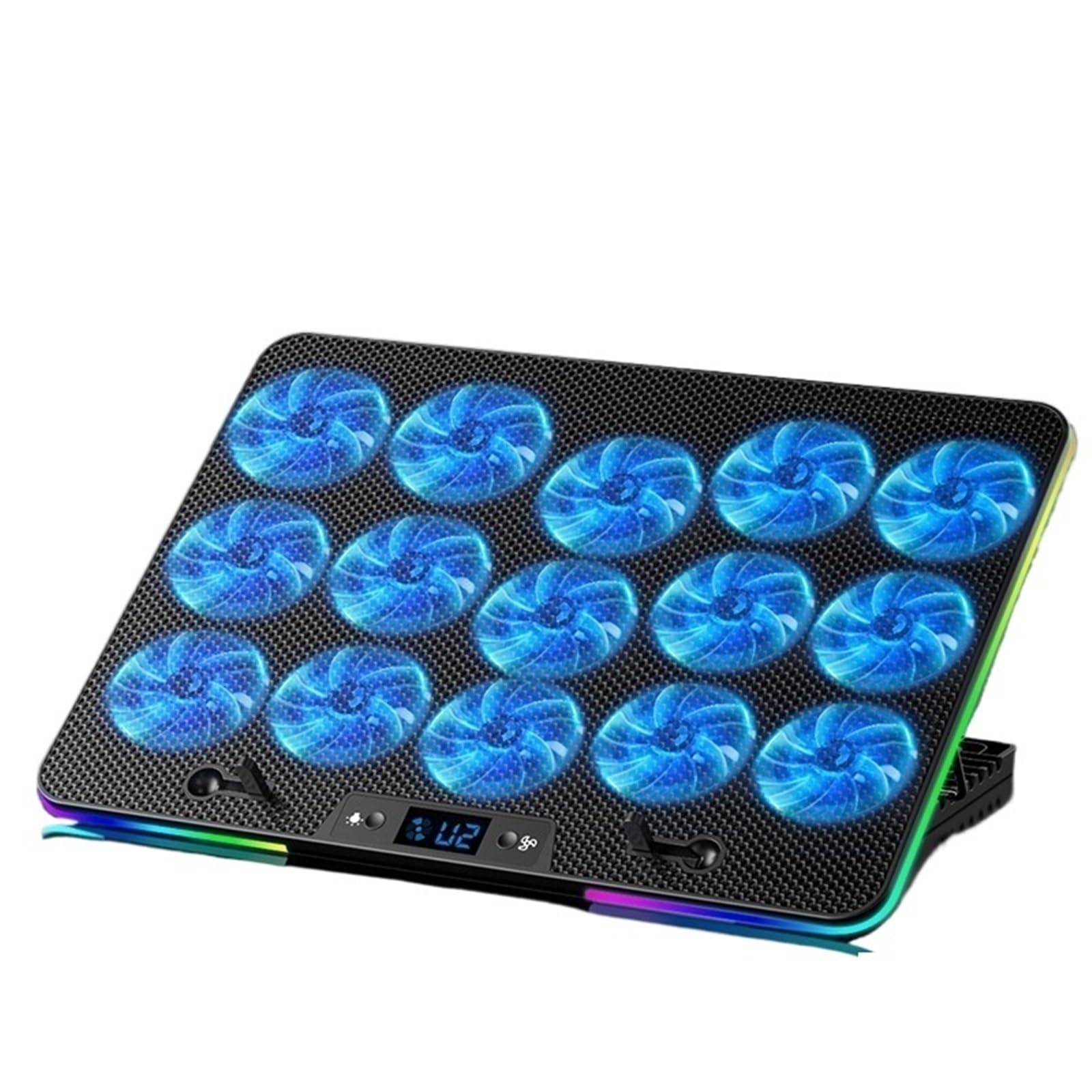 podstawka pod laptopa N15 Gaming Laptop Cooler 15 Wentylator Regulowana prędkość wiatru Regulacja wysokości Podkładka chłodząca do laptopa Podstawka pod laptopa wentylator chłodzący do laptopa(N15RGB)