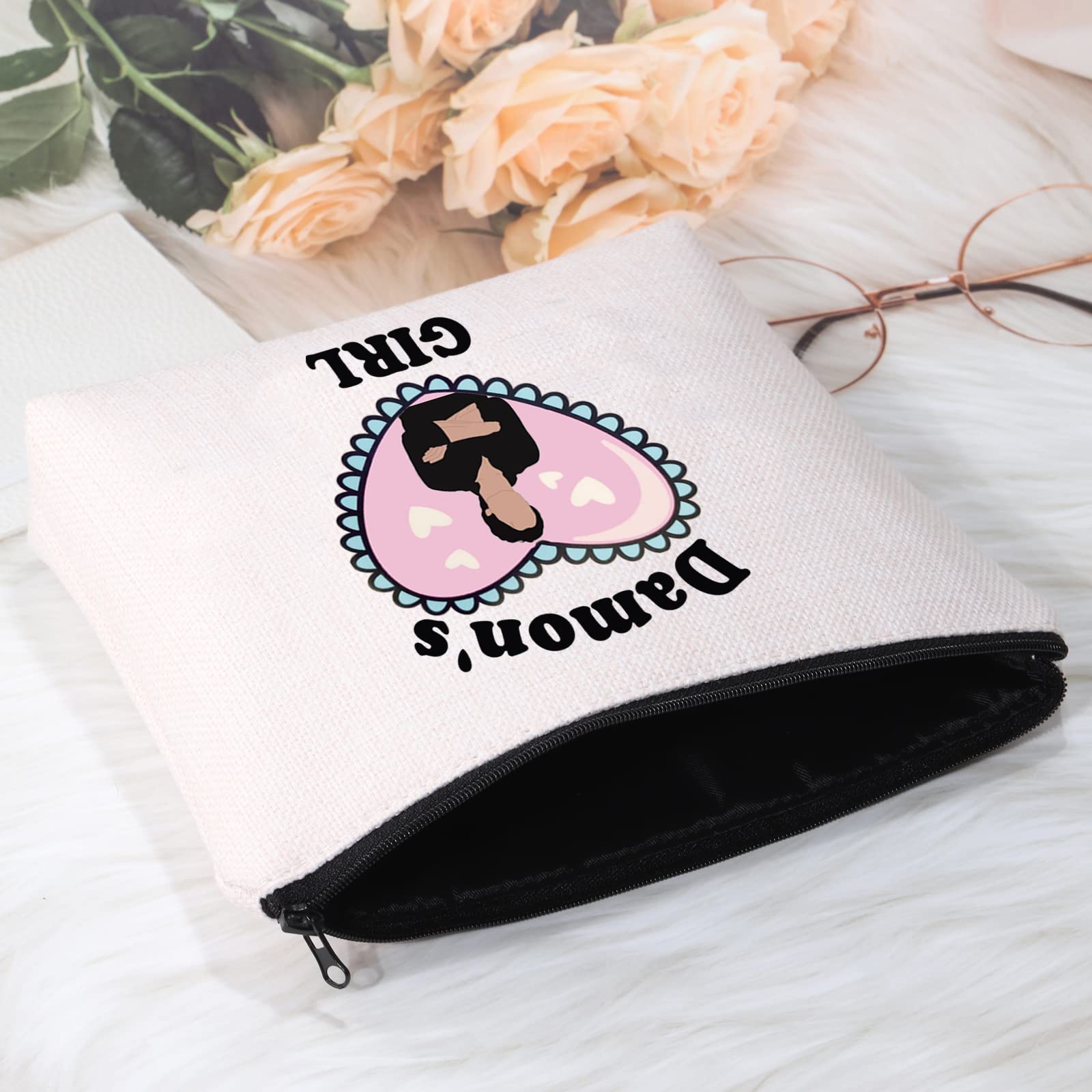 Beauty Case Damon, Regalo per Fan dei Vampiri, Idea Regalo per Ragazze (Damon's Girl Bag UK), Bianco