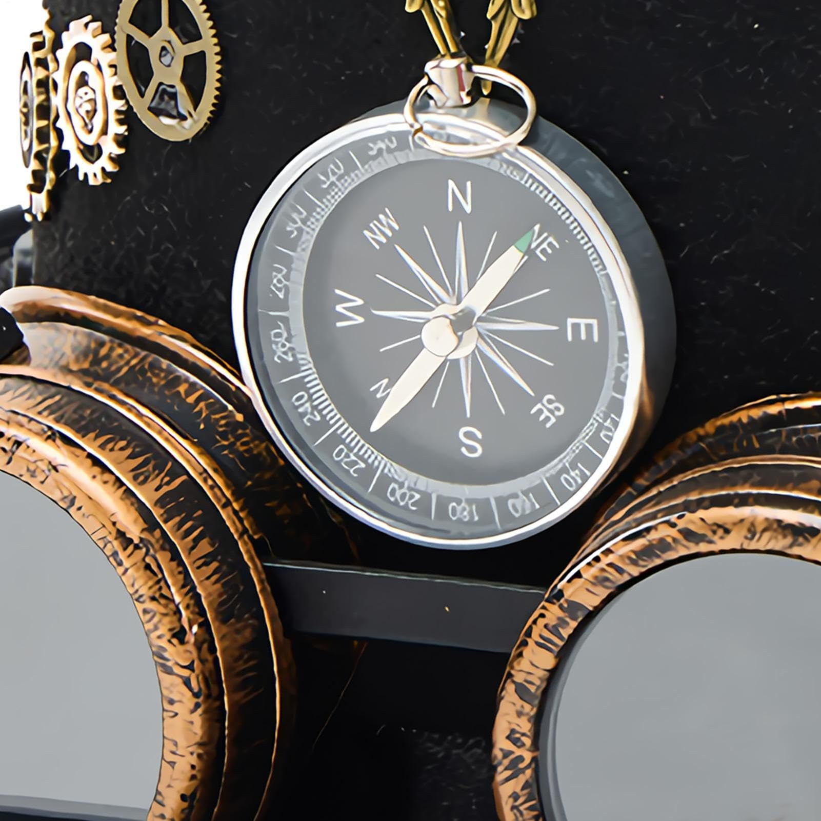 Sombrero Steampunk Tocado Gótico Portátil De Fieltro Unisex Con Gafas