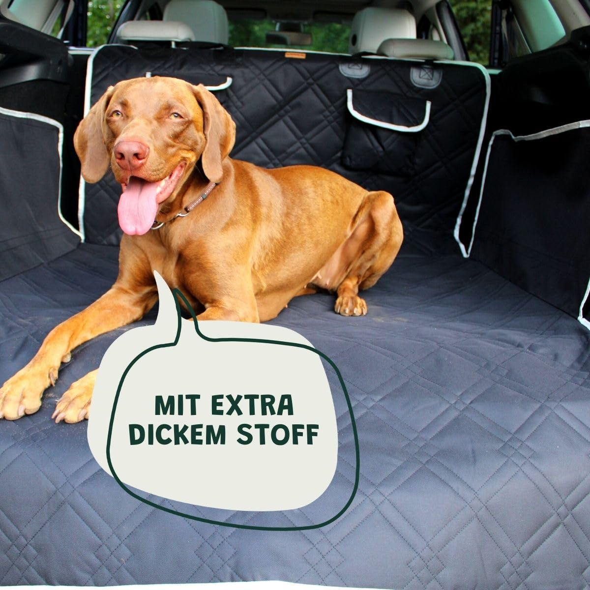 Premium Hundedecke Auto Kofferraum – Hundedecke wasserdicht und Kratzfest – Autodecke Hund Kofferraum – Kofferraumdecke Hunde