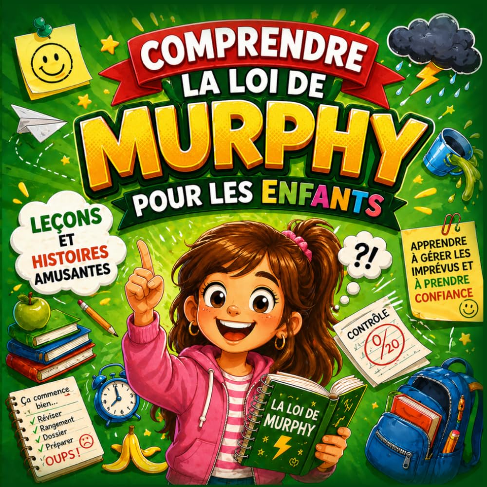 Comprendre la Loi de Murphy pour les Enfants: Des leçons amusantes et éducatives avec coloriages pour apprendre à gérer les imprévus et développer la confiance au quotidien
