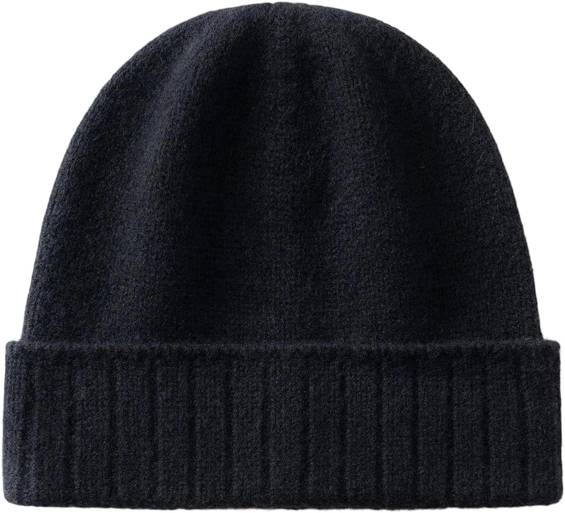 Merino Wool Hats Women Men Outdoor Knitted Solid Warm Thicken Outdoor Beanies