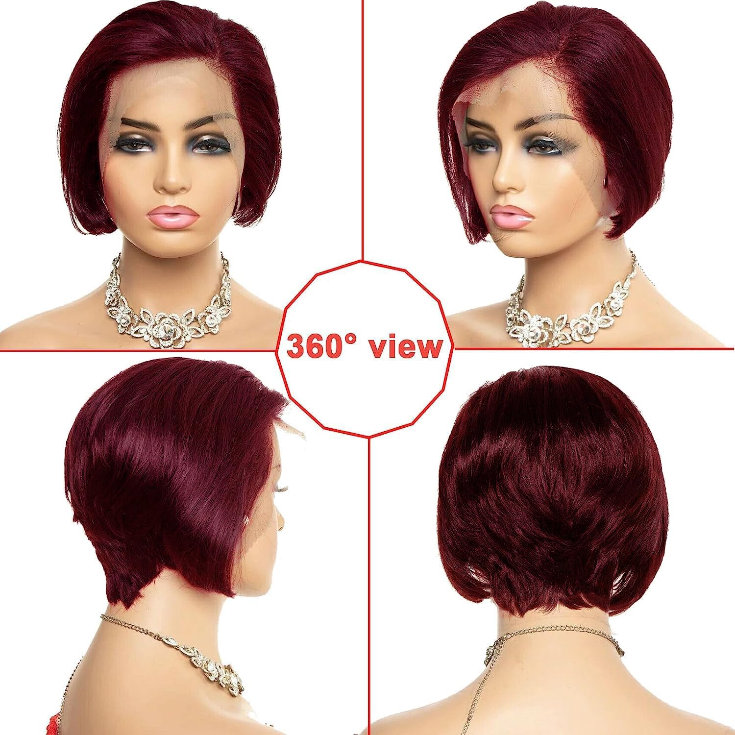 Short Pixie Cut Lace Front Wigs Human Hair - Image 2